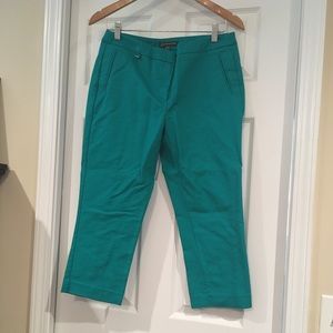 Green crop pants